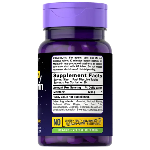 Melatonin-12mg-Natural-Berry Flavour-90-Tablets-2