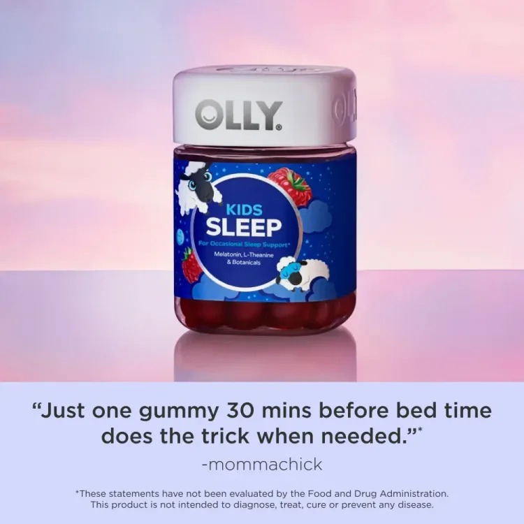 OLLY-Kids-Sleep-Gummy-Supplement-0-5mg-Melatonin-L-Theanine-Sleep-Aid-Raspberry-Flavor-50-Ct-5