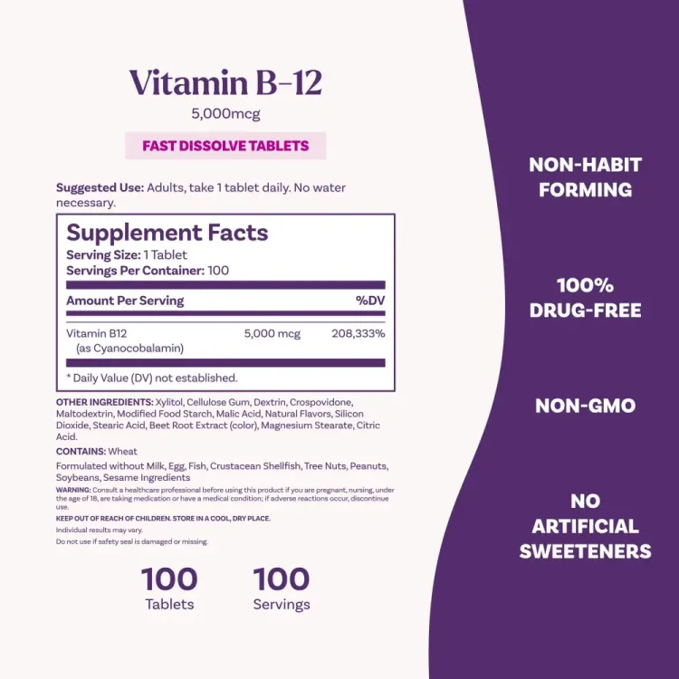 Natrol-Vitamin-B-12-5000mcg-Dietary-Supplement-Cellular-Energy-Production-Healthy-Nervous-System-Support-100-Strawberry-Flavored-Fast-Dissolve-Tablet-4