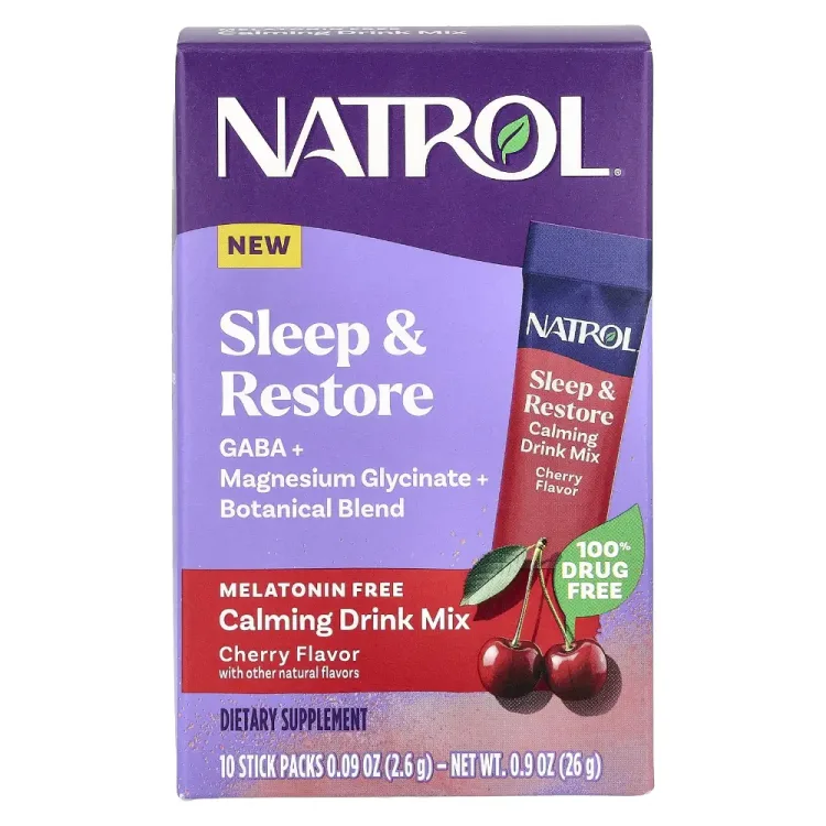 Natrol-Sleep-Restore-Calming-Drink-Mix-GABA-Magnesium-Glycinate-Botanical-Blend-Melatonin-Free-Essential-Ultimate-Restorative-Sleep-Cherry-Flavored-4