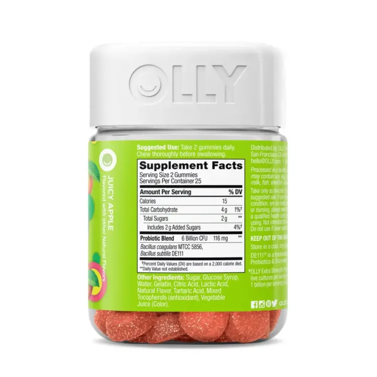 OLLY-Extra-Strength-Probiotic-Gummy-6-Billion-CFUs-2-Strains-Supplement-Apple-50-Ct-13