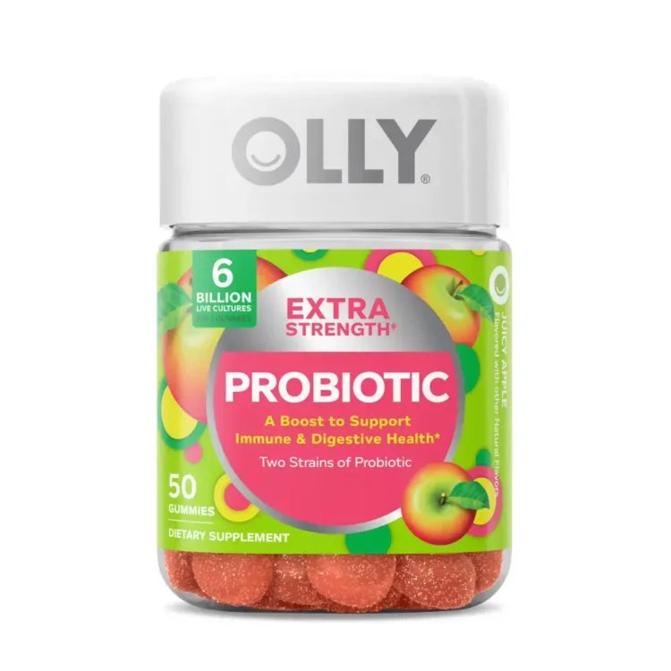 OLLY-Extra-Strength-Probiotic-Gummy-6-Billion-CFUs-2-Strains-Supplement-Apple-50-Ct-3