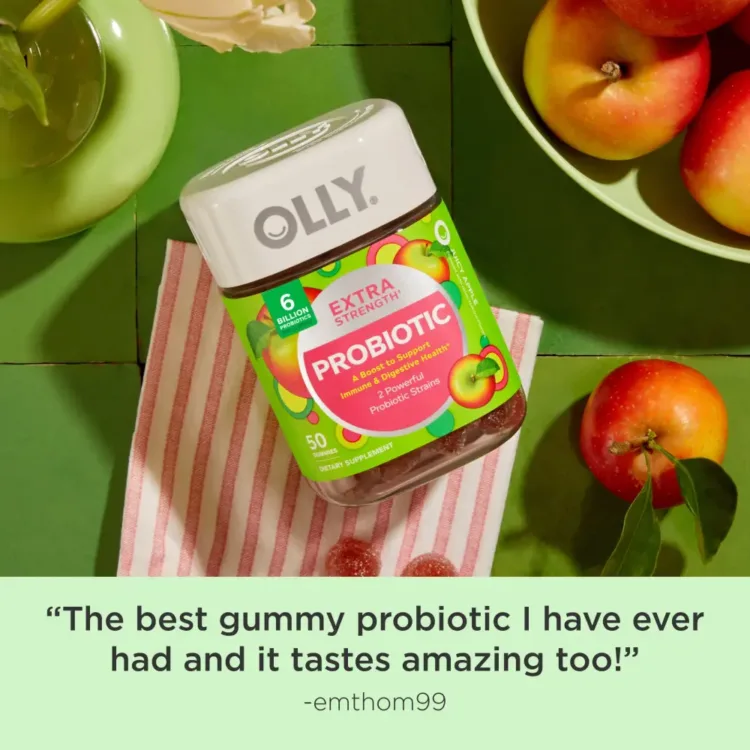 OLLY-Extra-Strength-Probiotic-Gummy-6-Billion-CFUs-2-Strains-Supplement-Apple-50-Ct-8