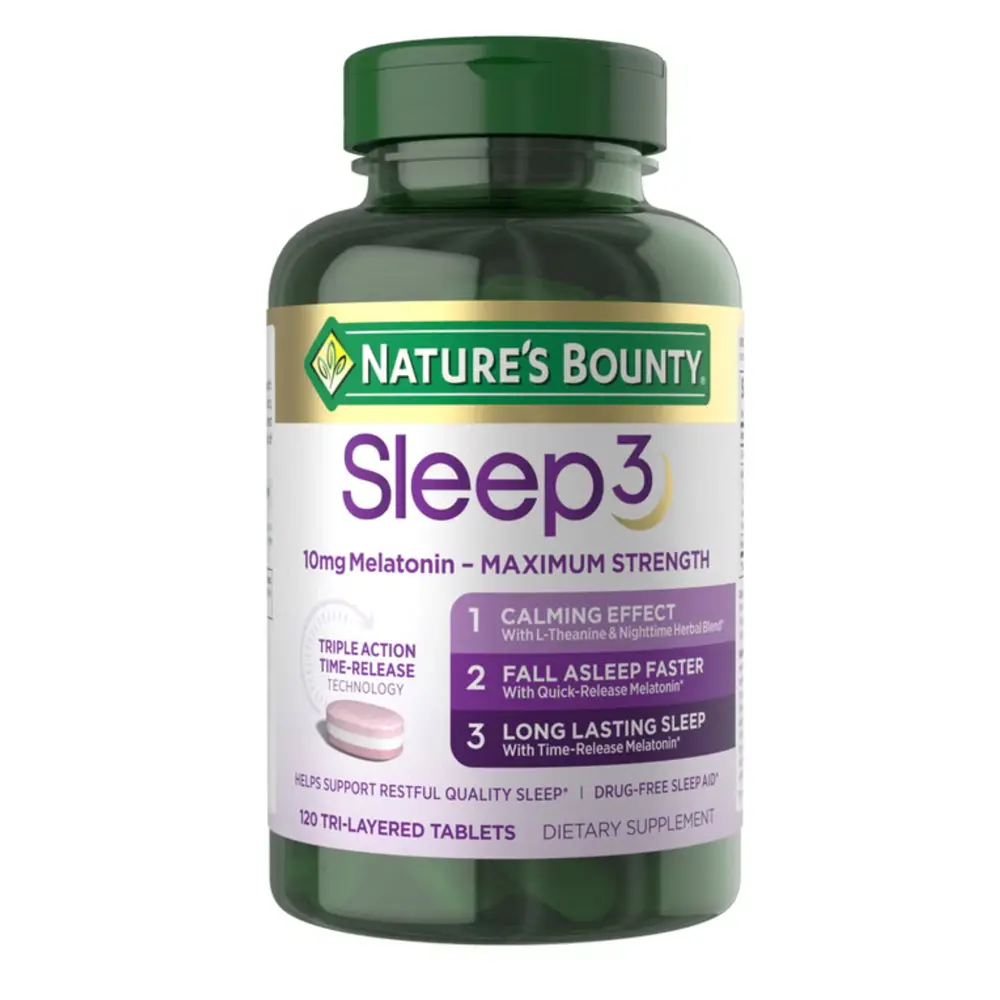 Natures Bounty Sleep3 10mg Melatonin 120 ct